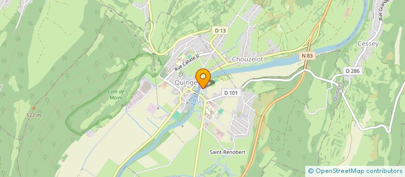 localisation de l'entreprise LES BORDS DE LOUE  QUINGEY