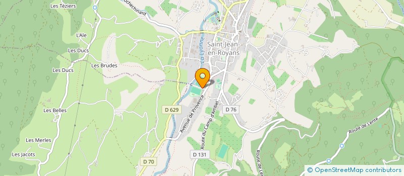 localisation de l'entreprise LES BORDS DE LYONNE  SAINT-JEAN-EN-ROYANS