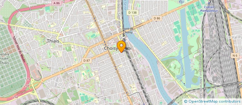 localisation de l'entreprise LES BORDS DE MANDRALINE à CHOISY-LE-ROI