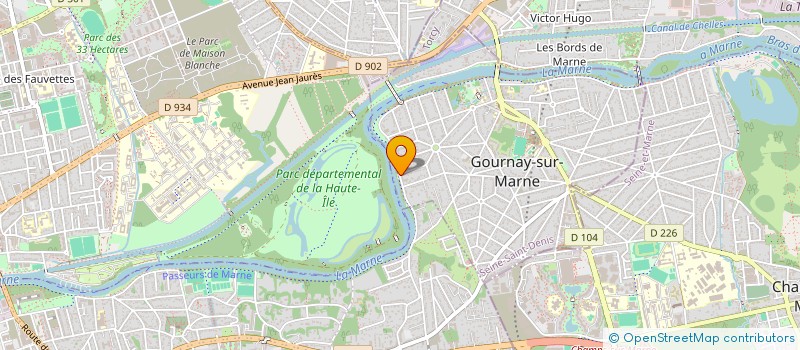 localisation de l'entreprise LES BORDS DE MARNE à GOURNAY-SUR-MARNE