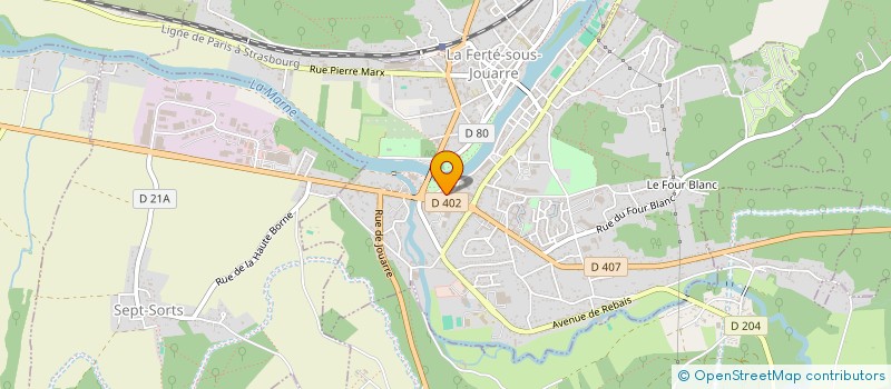 localisation de l'entreprise LES BORDS DE MARNE à LA FERTE-SOUS-JOUARRE