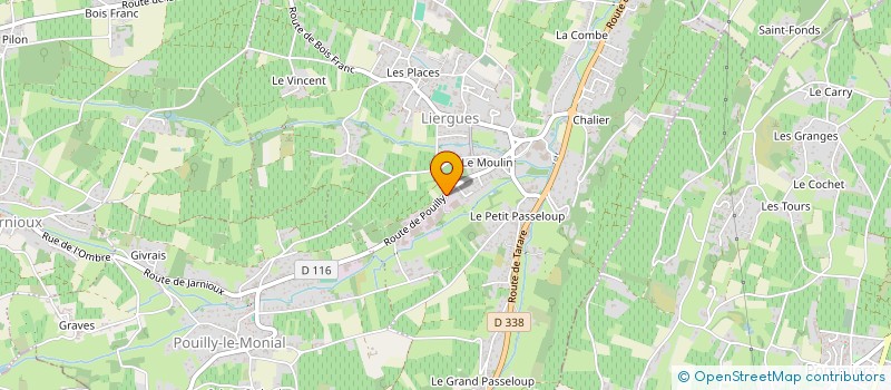 localisation de l'entreprise LES BORDS DE POUILLY  PORTE DES PIERRES DOREES