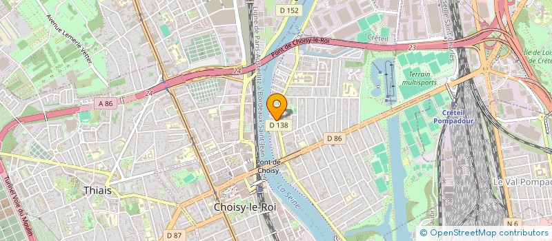 localisation de l'entreprise LES BORDS DE SEINE à CHOISY-LE-ROI