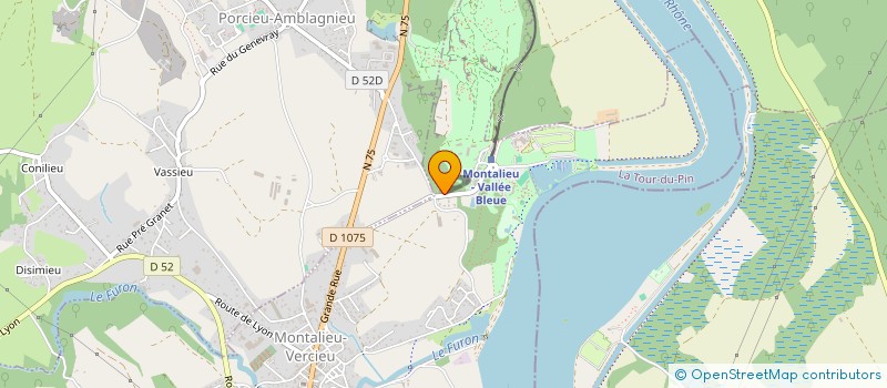 localisation de l'entreprise LES BORDS DU RHONE  MONTALIEU-VERCIEU