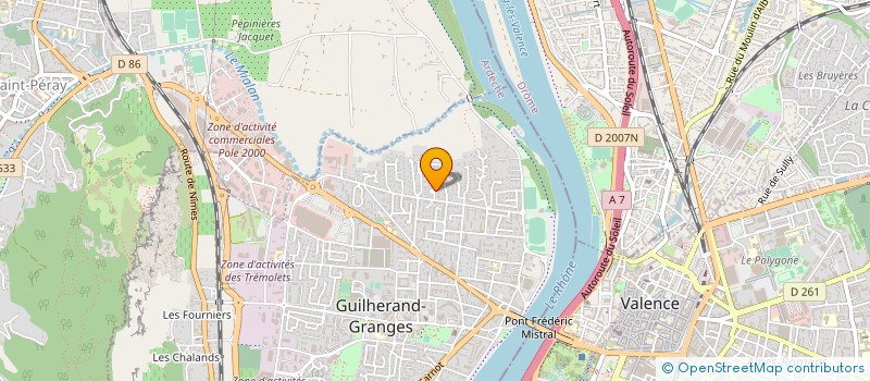 localisation de l'entreprise LES BORDS DU RHONE à GUILHERAND-GRANGES