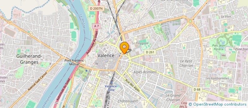 localisation de l'entreprise LES BORIES à VALENCE