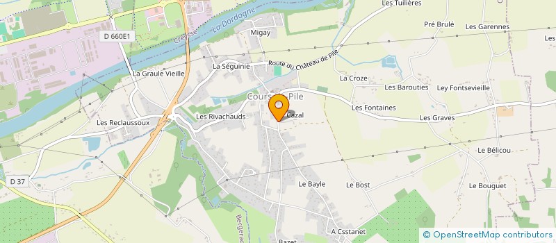 localisation de l'entreprise LES BORIES  COURS-DE-PILE