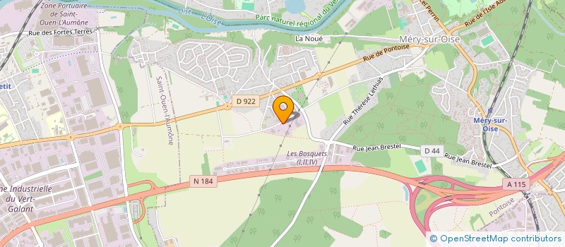 localisation de l'entreprise LES BOSQUETS  MERY-SUR-OISE