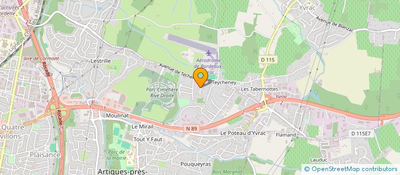 localisation de l'entreprise LES BOSQUETS D'ARTIGUES  ARTIGUES-PRES-BORDEAUX