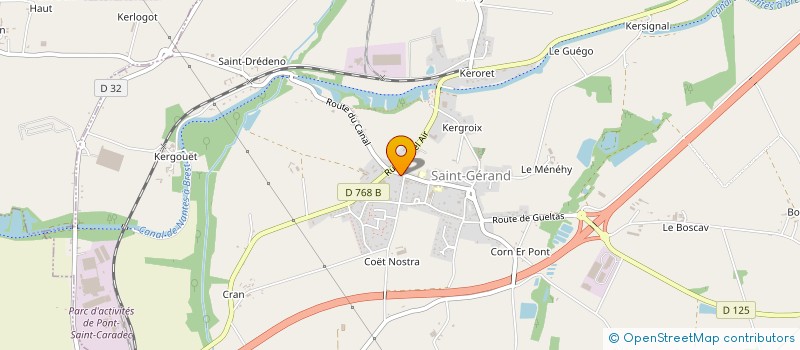 localisation de l'entreprise LES BOTOU KOAT  SAINT-GERAND-CROIXANVEC