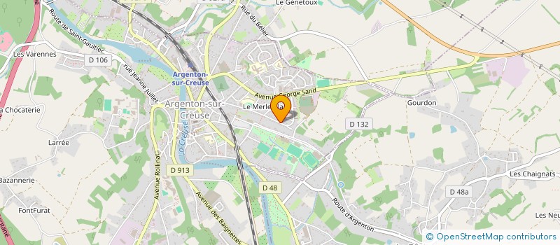 localisation de l'entreprise LES BOU'ENTRAIDS à ARGENTON-SUR-CREUSE
