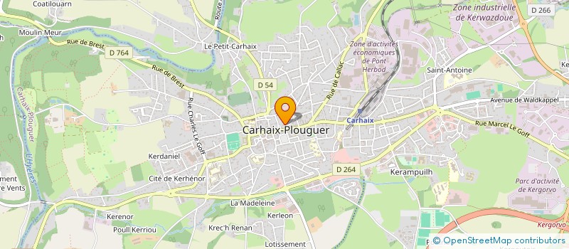 localisation de l'entreprise LES BOUCH'TROUS  CARHAIX-PLOUGUER