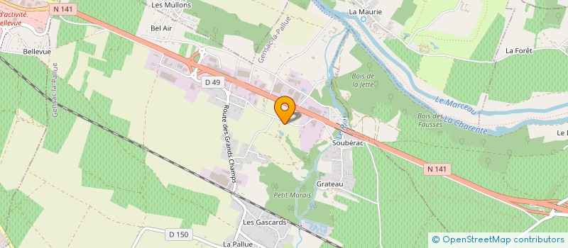 localisation de l'entreprise LES BOUCHAGES DELAGE à GENSAC-LA-PALLUE