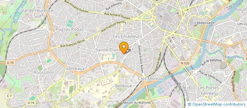 localisation de l'entreprise LES BOUCHERIES BURGALIERES à LIMOGES
