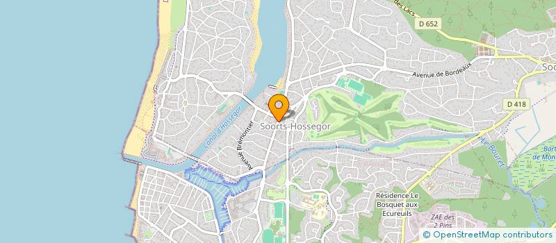 localisation de l'entreprise LES BOUCHERIES DU MARENSIN  SOORTS-HOSSEGOR