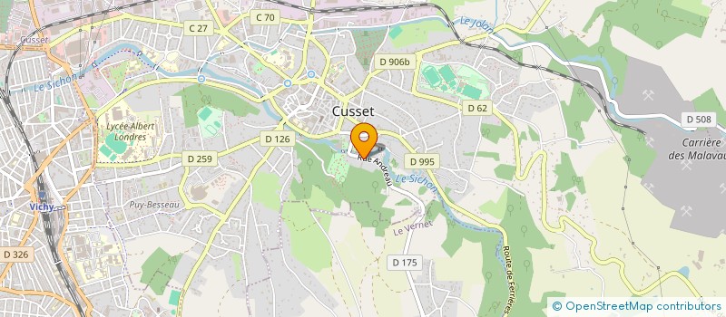 localisation de l'entreprise LES BOUCHONS 03 à CUSSET