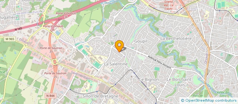 localisation de l'entreprise LES BOUCLES EN OR à ORVAULT