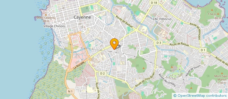 localisation de l'entreprise LES BOUGAINVILLIERS DE BONHOMME  CAYENNE
