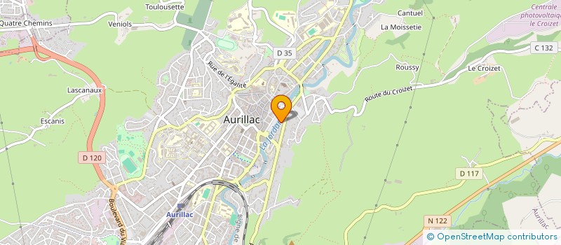 localisation de l'entreprise LES BOUGNATS ASSOCIES à AURILLAC