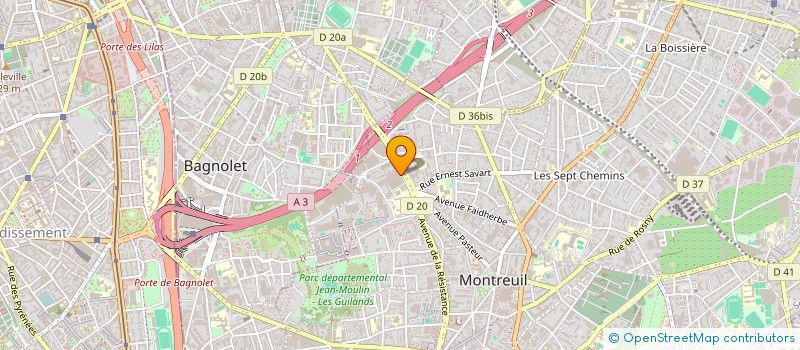 localisation de l'entreprise LES BOULANGERIES AMOR à MONTREUIL