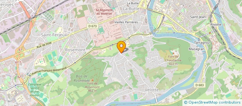 localisation de l'entreprise LES BOULEAUX à BESANCON
