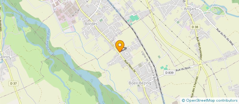 localisation de l'entreprise LES BOULEAUX  BOEIL-BEZING