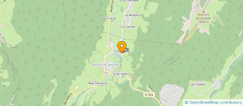 localisation de l'entreprise LES BOULEAUX BLANCS  AILLON-LE-JEUNE