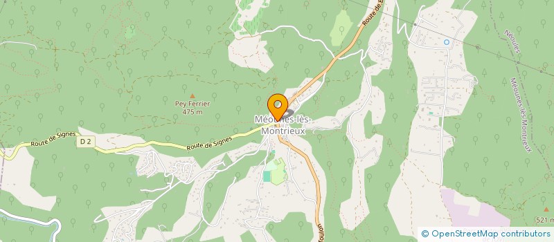 localisation de l'entreprise LES BOULES A ZERO à MEOUNES-LES-MONTRIEUX