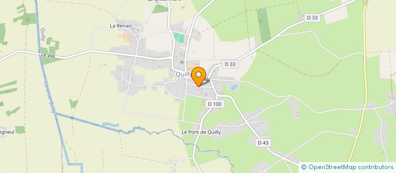 localisation de l'entreprise LES BOULES DOG'S  QUILLY