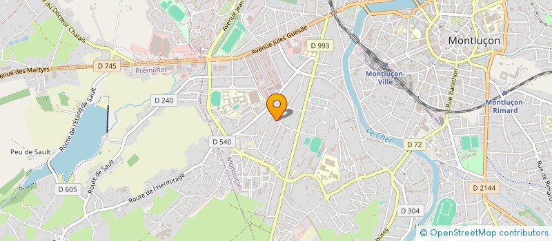 localisation de l'entreprise LES BOURBONNAIS PHILATELISTES à MONTLUCON