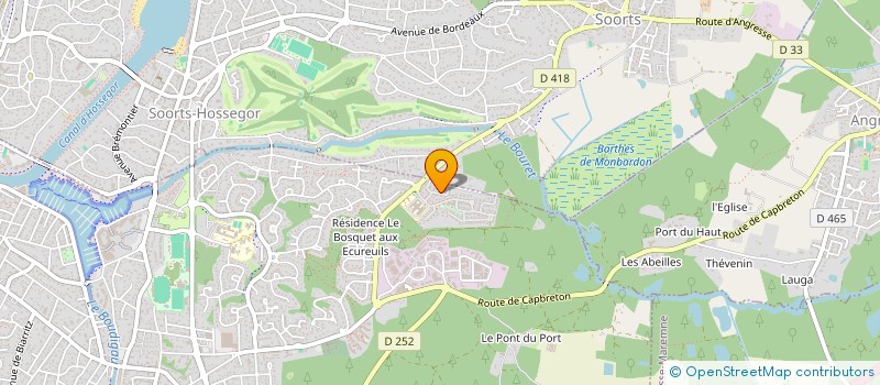 localisation de l'entreprise LES BOURDAINES BLEUES  CAPBRETON