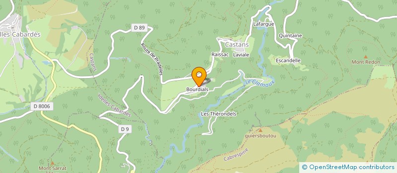 localisation de l'entreprise LES BOURDIALS  CASTANS