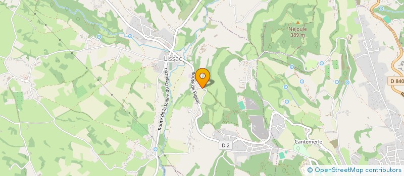 localisation de l'entreprise LES BOURDICHES  LISSAC-ET-MOURET