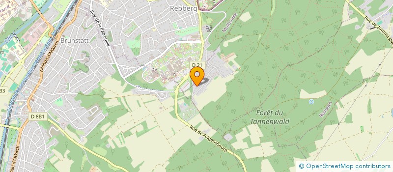 localisation de l'entreprise LES BOURDONS  RIEDISHEIM