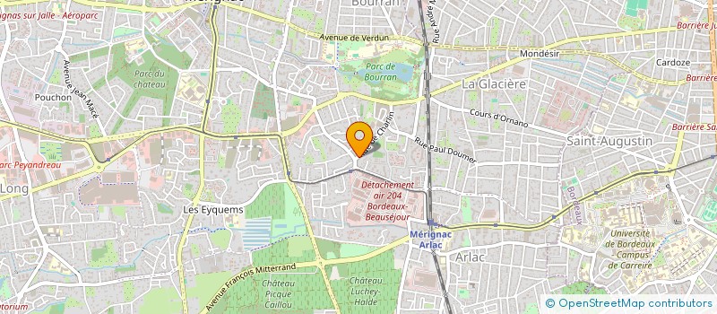 localisation de l'entreprise LES BOURGEOIS REPENTIS  MERIGNAC