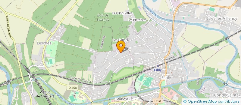 localisation de l'entreprise LES BOURGOGNES  COUPVRAY