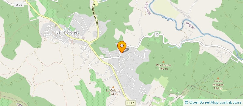 localisation de l'entreprise LES BOURGUIGNOLS  LE THORONET