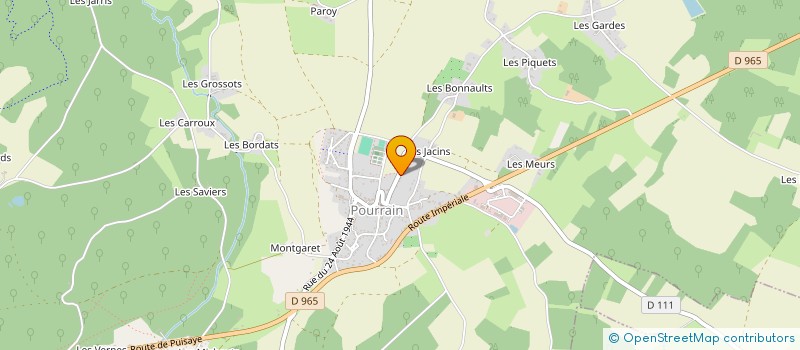 localisation de l'entreprise LES BOURGUIGNONS  POURRAIN