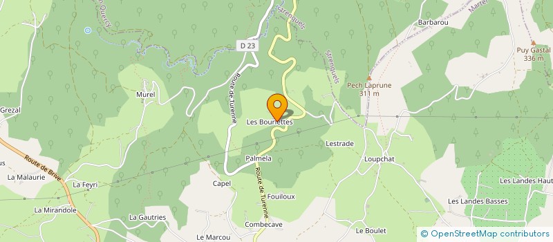 localisation de l'entreprise LES BOURIETTES à MARTEL