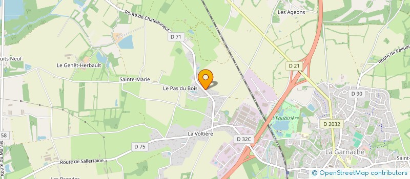 localisation de l'entreprise LES BOURRINES à LA GARNACHE