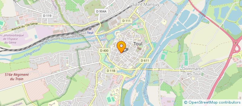 localisation de l'entreprise LES BOUT'CHOUX DU TOULOIS à TOUL