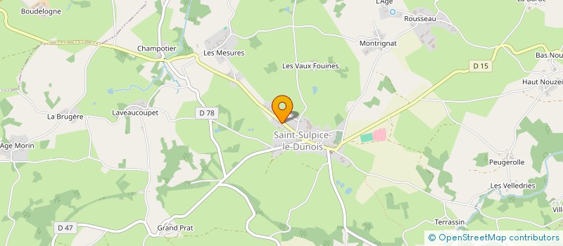 localisation de l'entreprise LES BOUT'CHOUX DUNOIS  SAINT-SULPICE-LE-DUNOIS