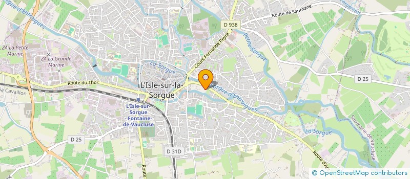 localisation de l'entreprise LES BOUTIQUES  C DE L'ATELIER D'AVIGNON  L'ISLE-SUR-LA-SORGUE