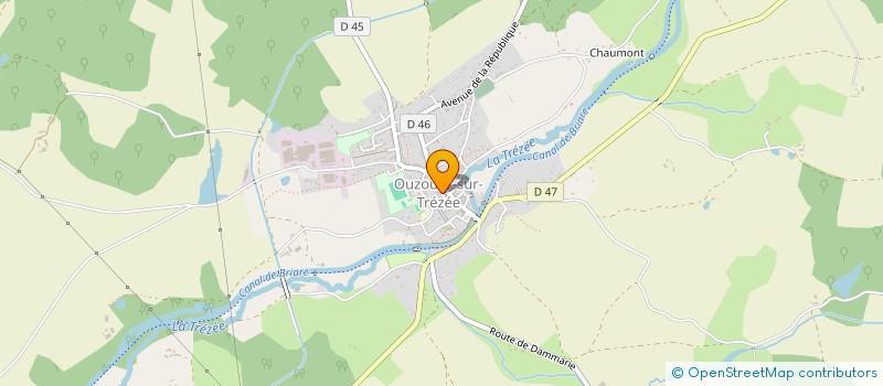 localisation de l'entreprise LES BOUTIQUES D USINE D OST à OUZOUER-SUR-TREZEE