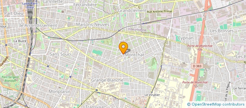 localisation de l'entreprise LES BOUTIQUES DE MONTCHAT  LYON