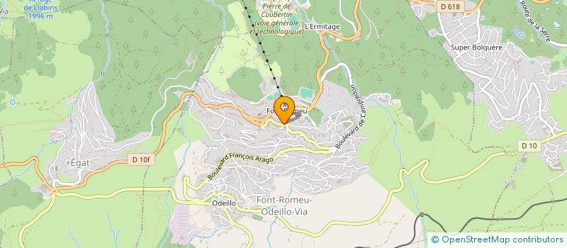 localisation de l'entreprise LES BOUTIQUES DU GALLINERA à FONT-ROMEU-ODEILLO-VIA