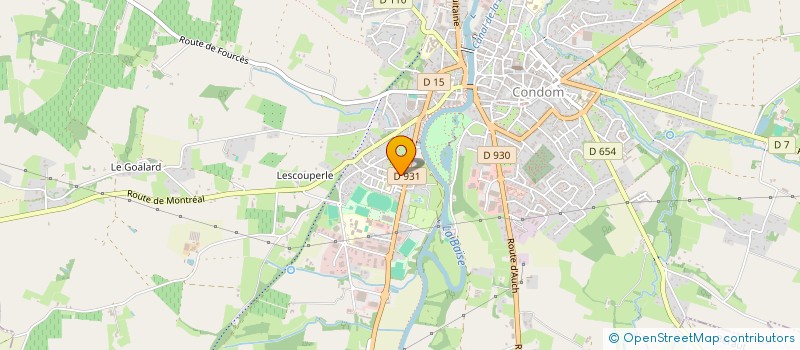 localisation de l'entreprise LES BOUTIQUES MAGNERON  CONDOM