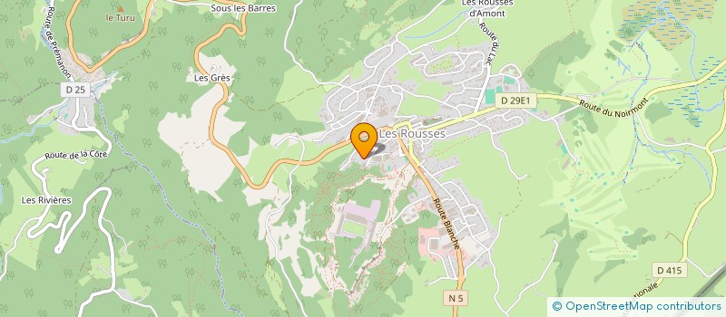 localisation de l'entreprise LES BOUTONS D'OR  LES ROUSSES