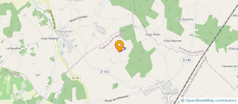 localisation de l'entreprise LES BOUVIERS  TUGERAS-SAINT-MAURICE