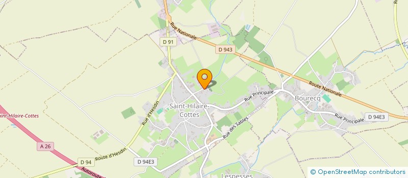 localisation de l'entreprise LES BOVINS DE NOS TERROIRS  SAINT-HILAIRE-COTTES